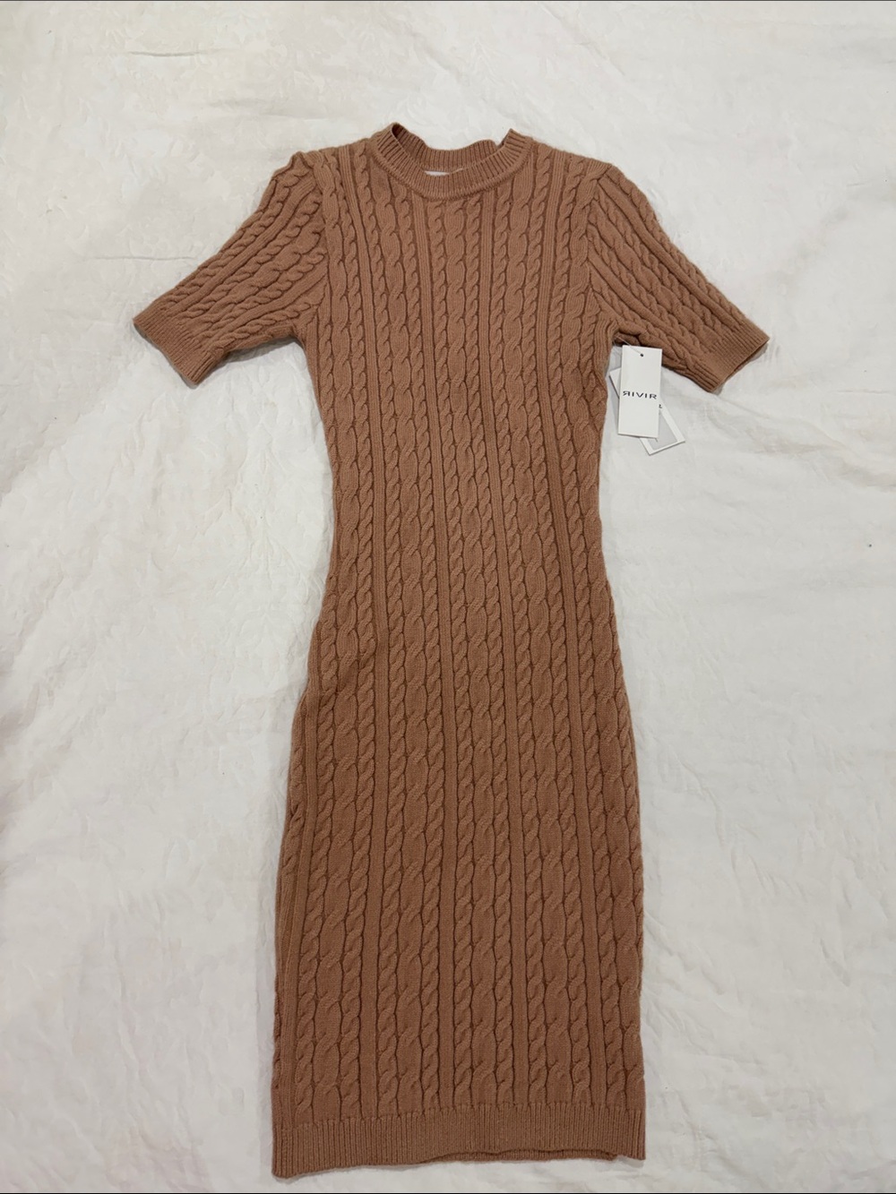 RIVIR Short-Sleeve Midi Dress